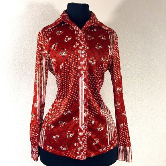 Vintage J Mohilet California Women's Blouse Size M - Picture 1 of 8